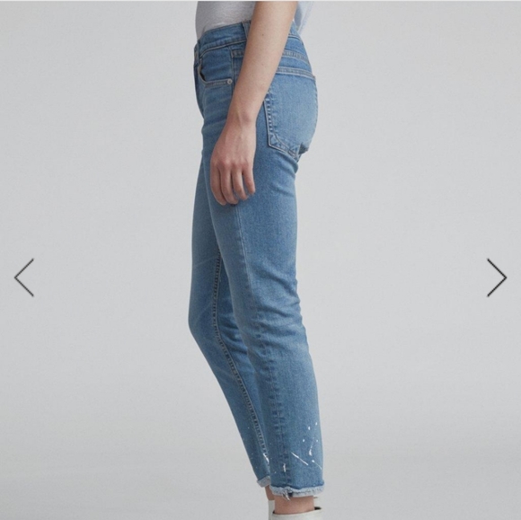rag & bone Dre Capri Painted Mid Waist Jeans Size 29 Blue - Picture 5 of 11